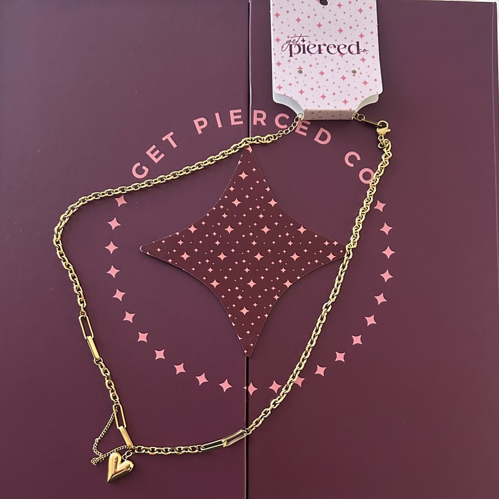 Gold Heart Necklace from Get pierced Co Advent Calendar